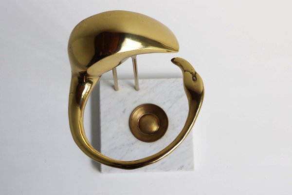 Vintage Flamingo Umbrella Stand in Brass by Willy Daro, 1960s-WIP-2041190