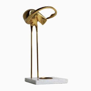 Vintage Flamingo Umbrella Stand in Brass by Willy Daro, 1960s-WIP-2041190