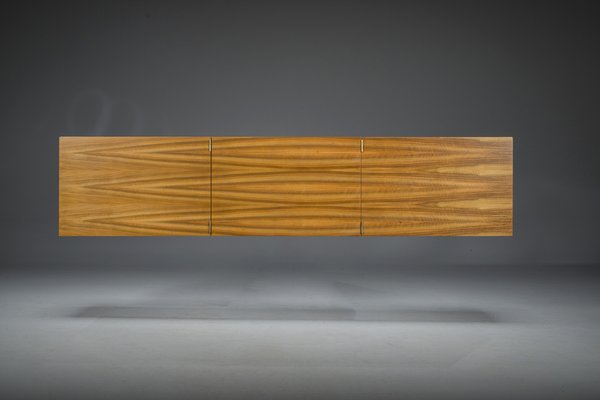 Vintage Floating Wall Sideboard in Walnut, 1960s-ZZH-1811116