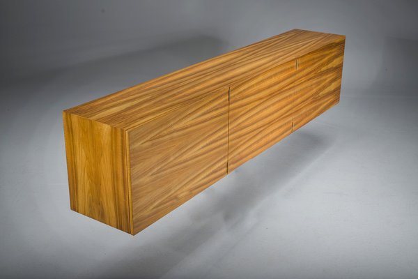 Vintage Floating Wall Sideboard in Walnut, 1960s-ZZH-1811116