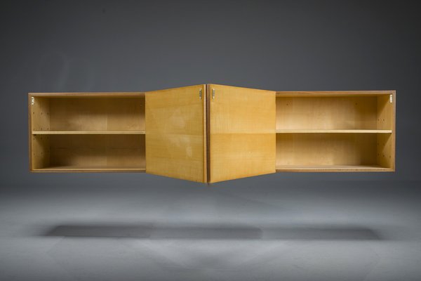 Vintage Floating Wall Sideboard in Walnut, 1960s-ZZH-1811116