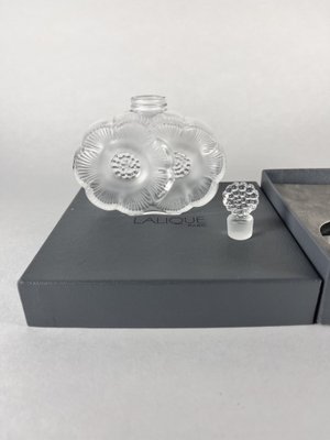 Vintage Flower Lalique Crystal Bottle by René Lalique, 1990s-HFR-1382873