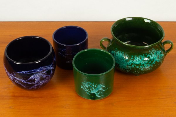 Vintage Flower Pots, West Germany, 1960s, Set of 4-WIX-698810