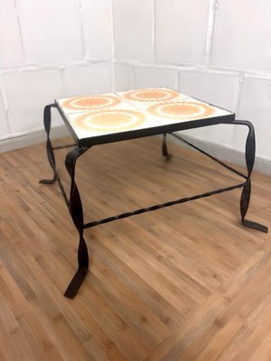 Vintage Flower Table in Cast and Tiles-SZM-1771349