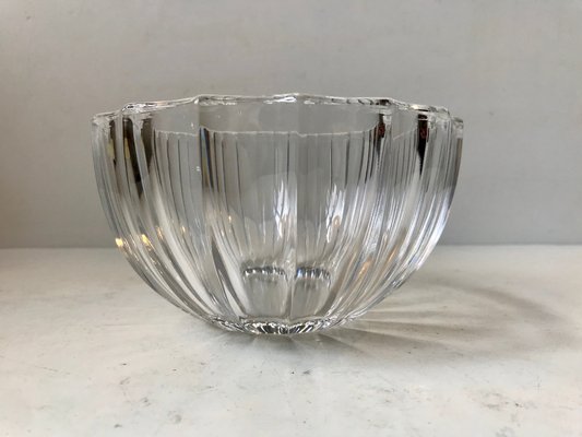 Vintage Fluted Crystal Bowl from Kosta Boda-LCR-953634