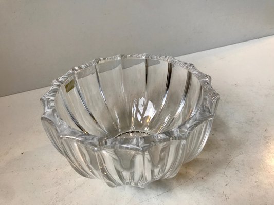 Vintage Fluted Crystal Bowl from Kosta Boda-LCR-953634