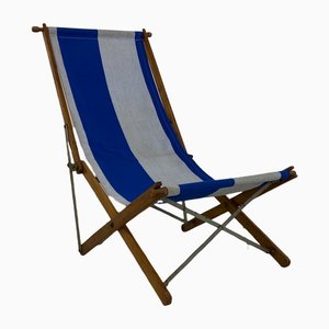 Vintage Foldable Campaign Garden Beach Chair, 1940s-DE-1373124