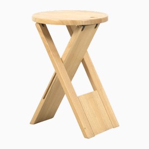 Vintage Foldable Wood Stool-OKG-1707028