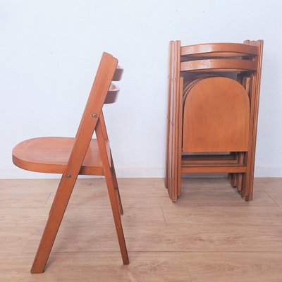 Vintage Folding Chairs, 1950s, Set of 5-WK-2027060