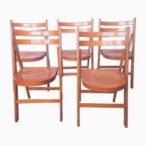 Vintage Folding Chairs, 1950s, Set of 5-WK-2027060