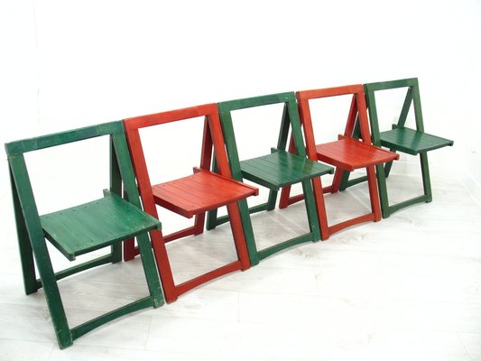 Vintage Folding Chairs, 1970s, Set of 5-WVA-1792504