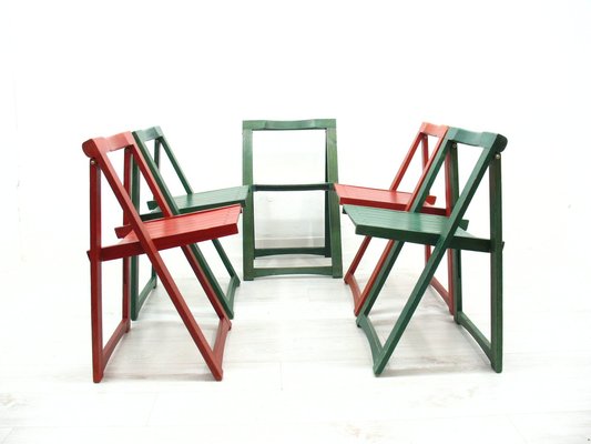 Vintage Folding Chairs, 1970s, Set of 5-WVA-1792504