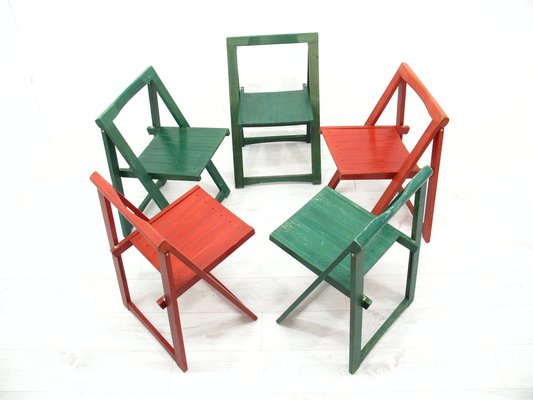 Vintage Folding Chairs, 1970s, Set of 5-WVA-1792504