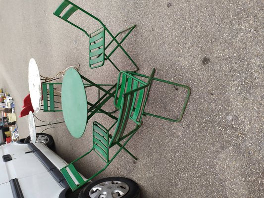 Vintage Folding Garden Chairs, 1930s, Set of 5-EAD-605602