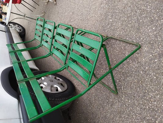 Vintage Folding Garden Chairs, 1930s, Set of 5-EAD-605602