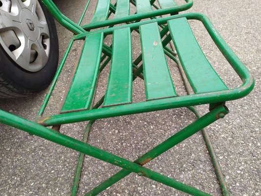 Vintage Folding Garden Chairs, 1930s, Set of 5-EAD-605602