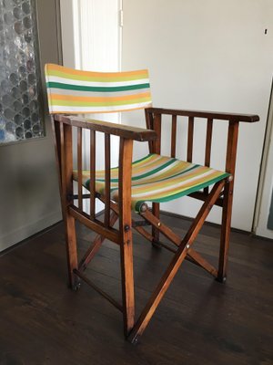 Vintage Folding Safari Chair, 1940s-DE-676962