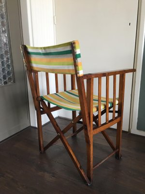 Vintage Folding Safari Chair, 1940s-DE-676962