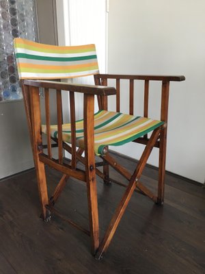 Vintage Folding Safari Chair, 1940s-DE-676962