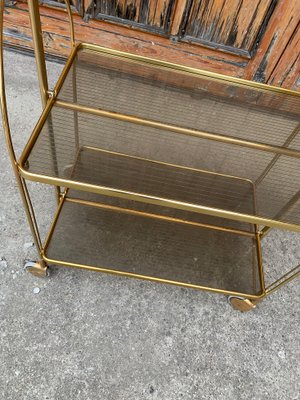 Vintage Folding Trolley in Gold Brass and Plastic-OXJ-1253996