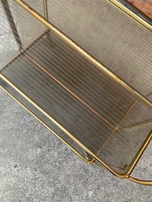 Vintage Folding Trolley in Gold Brass and Plastic-OXJ-1253996