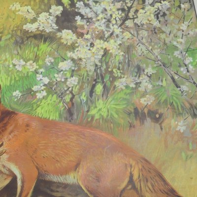 Vintage Fox Mother & Loot Rabbit Poster-KJP-1149323