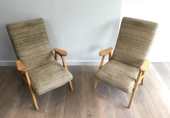 Vintage French Armchairs, 1970s, Set of 2-BA-658222