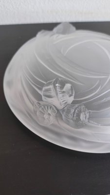 Vintage French Art Deco Bowl in Frosted Glass-AKW-2021667