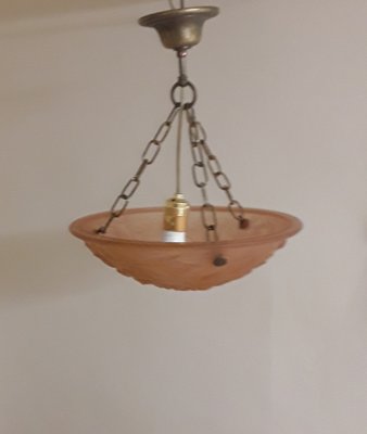 Vintage French Art Deco Ceiling Lamp, 1930s-HOI-1795637