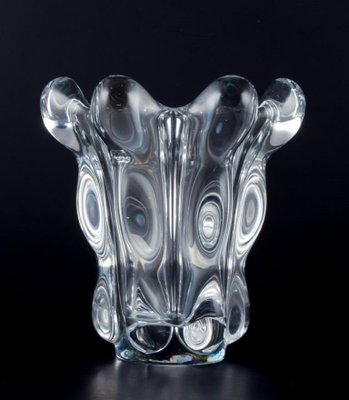 Vintage French Art Deco Glass Vase in Crystal, 1930s-AR-2034099