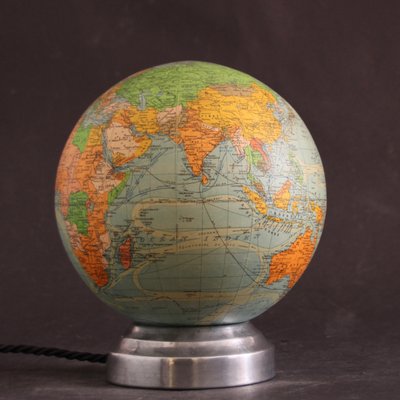 Vintage French Art Deco Illuminated Globe from Perrina-SY-1362335