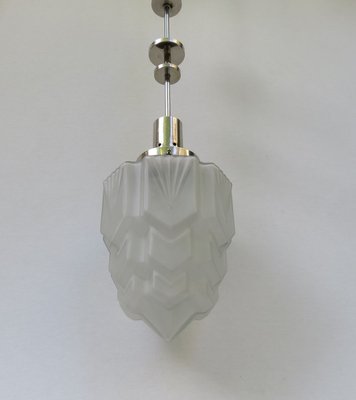 Vintage French Art Deco Skyscraper Ceiling Lamp-EY-888843