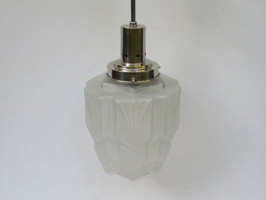 Vintage French Art Deco Skyscraper Ceiling Lamp-EY-888843