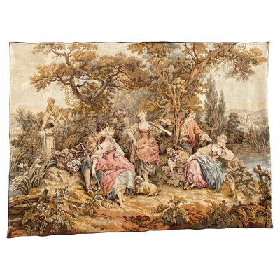 Vintage French Aubusson Jaquar Tapestry-YMM-1149928