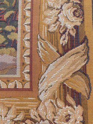 Vintage French Aubusson Style Halluin Manufacturing Tapestry-YMM-1061613