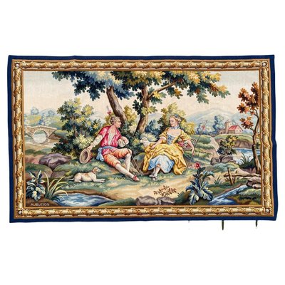 Vintage French Aubusson Tapestry-YMM-1144822