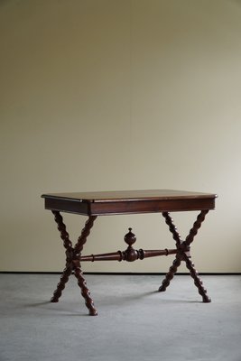 Vintage French Baroque Style Desk in Stained Pine-MXF-1299489