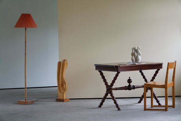 Vintage French Baroque Style Desk in Stained Pine-MXF-1299489