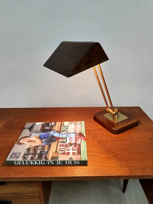 Vintage French Brass and Marble Dessin Desk Lamp, 1960s-BW-1789497