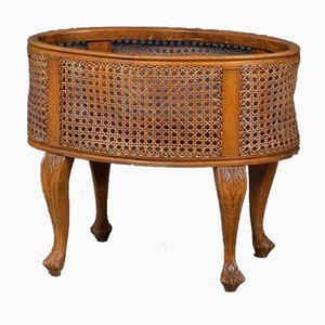 Vintage French Cane Planter, 1940s-ZGQ-773324