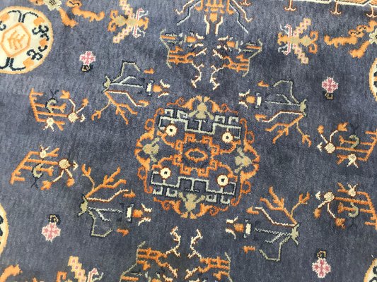 Vintage French Chinese Design Knotted Rug-YMM-1061539