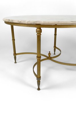 Vintage French Coffee Table in Brass and Marble from Maison Jansen, 1960-XNH-1804561