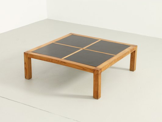 Vintage French Coffee Table in Pine Wood and Laminate, 1970s-UB-1785160