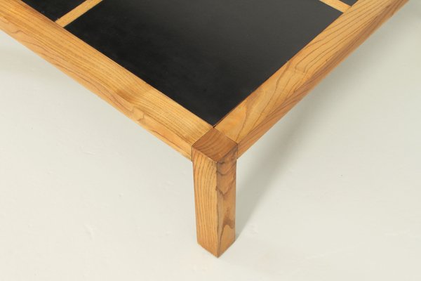 Vintage French Coffee Table in Pine Wood and Laminate, 1970s-UB-1785160