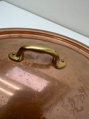 Vintage French Copper Pan Casserole Villedieu, 1980s-WZZ-2024633