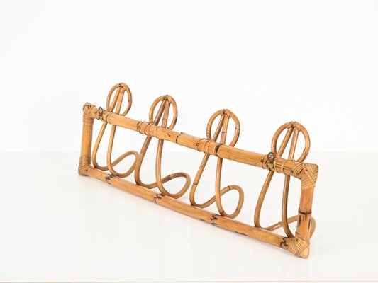 Vintage French Curved Bamboo Coat Rack, 1960s-JDR-2020937