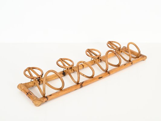 Vintage French Curved Bamboo Coat Rack, 1960s-JDR-2020937