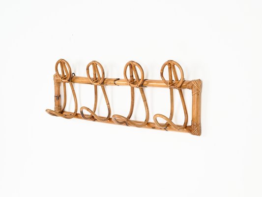 Vintage French Curved Bamboo Coat Rack, 1960s-JDR-2020937