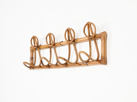 Vintage French Curved Bamboo Coat Rack, 1960s-JDR-2020937