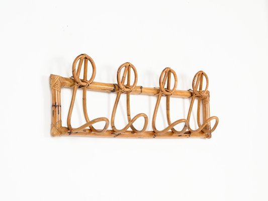 Vintage French Curved Bamboo Coat Rack, 1960s-JDR-2020937